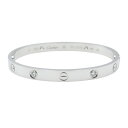 【全品5%OFFクーポン】カルティエ CARTIER ラブブレス 4PD ブレスレット アクセサリー K18WG(ホワイトゴールド) ダイヤモンド レディース ...