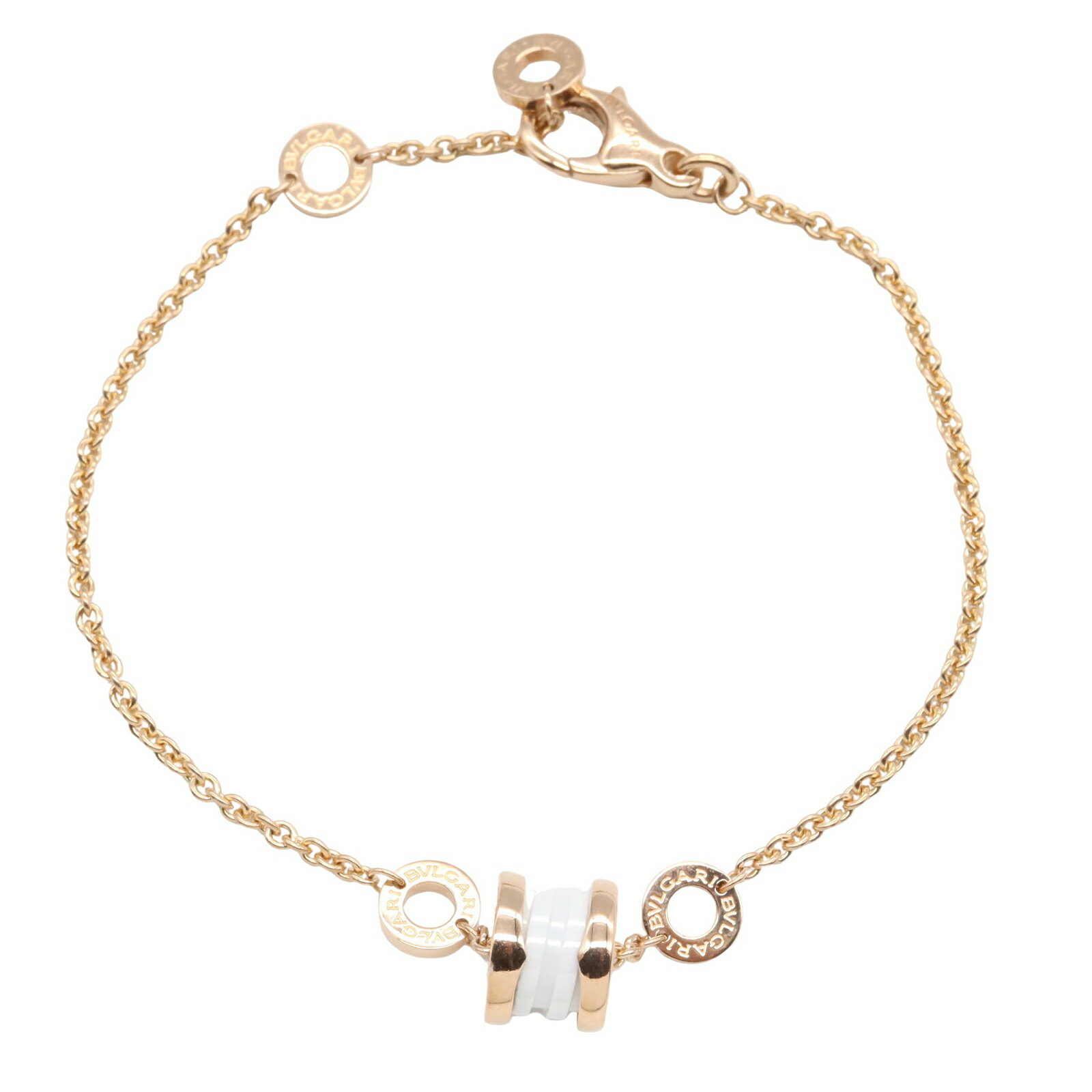 ブルガリ BVLGARI B-zero1 ビーゼロワン エレメント ブレスレット セラミック ブレスレット アクセサリー K18PG(ピンクゴールド) セラミッ...