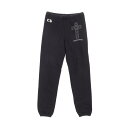 【1千円OFFクーポン対象】クロムハーツ CHROME HEARTS フレームドクロス パンツ 衣料品 ボトムス コットン メンズ ブラック系 【中古】