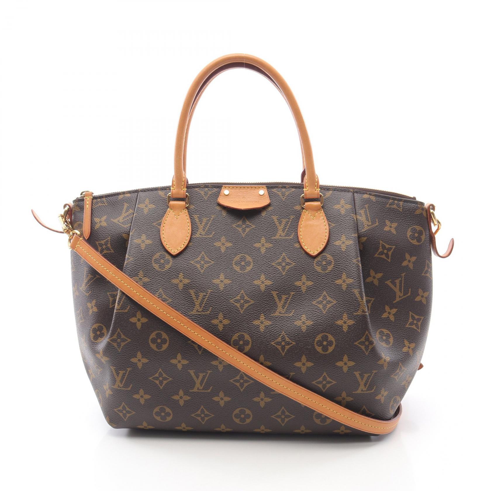 【4千円OFFクーポン対象】ルイ・ヴィトン LOUIS VUITTON テュレンMM ハンドバッグ バッグ PVCコーティングキャンバス レザー モノグラム レディース ブラウン系 M48814 【中古】