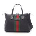 【4千円OFFクーポン対象】グッチ GUCCI シェリーライン トートバッグ バッグ レザー ナイロンキャンバス レディース ブラック系 / マルチカラー 630923 【中古】