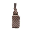 【全品5%OFFクーポン】ルイ・ヴィトン LOUIS VUITTON ジェロニモス ダミエエベヌ ウエストバッグ ボディバッグ バッグ PVCコーティングキャンバス メンズ レディース ブラウン系 N51994 【中古】