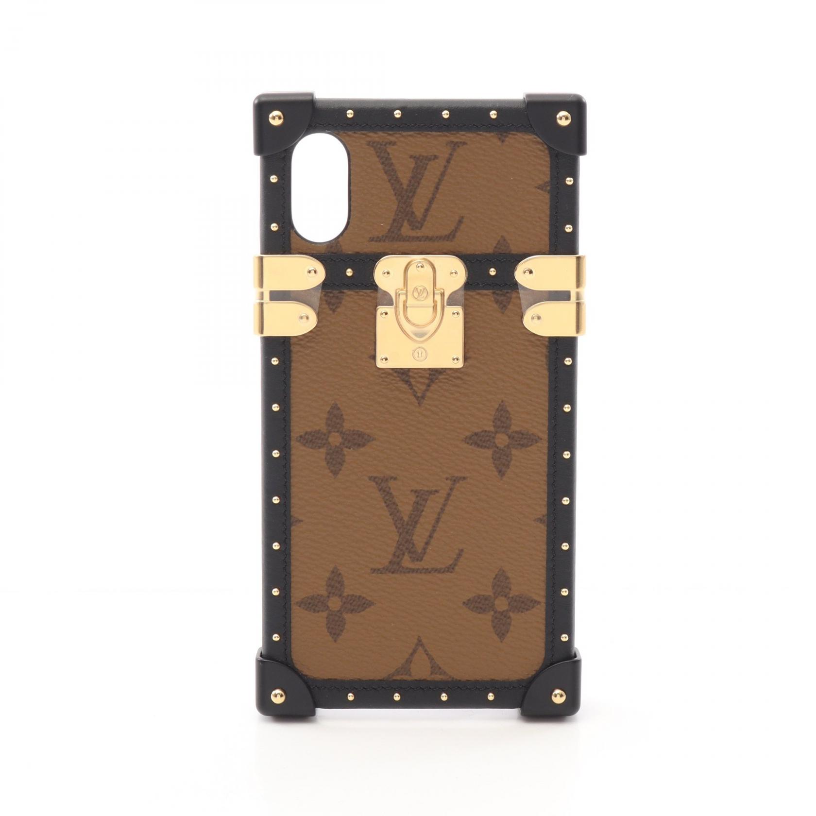≪全品5%OFF＆まとめ買い対象≫ルイ・ヴィトン LOUIS VUITTON アイトランク モノグラムリバース iPhone X アイフォンケース 携帯・スマホアクセサリー アクセサリー PVC レディース ブラウン系 / ブラック系 M62619 【中古】(4)