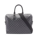 【全品5%OFFクーポン】ルイ・ヴィトン LOUIS VUITTON PDJ ポルトドキュマンジュール ブリーフケース バッグ PVCコーティングキャンバス レザー ダミエ・グラフィット メンズ ブラック系 N48224 【中古】