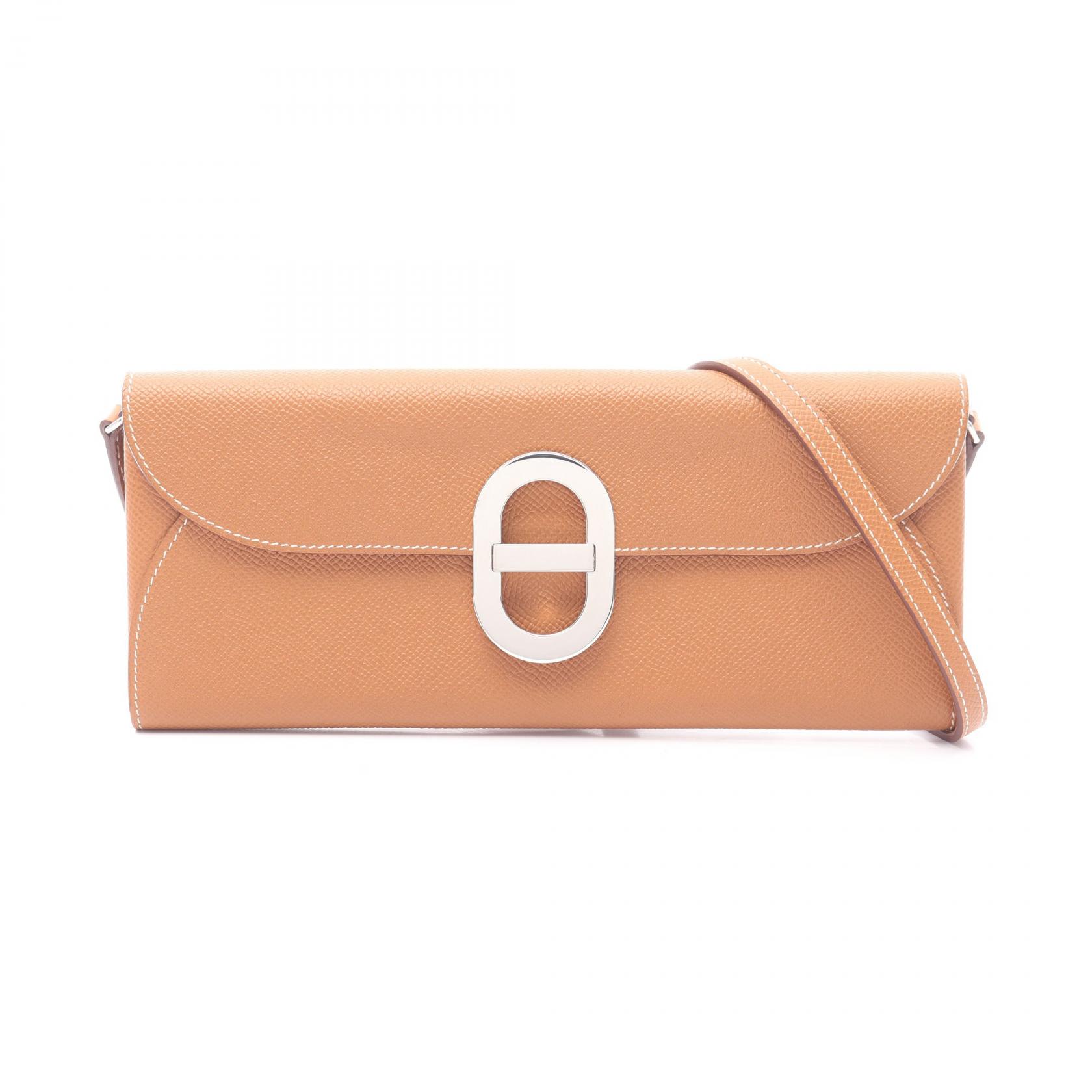 【2万円OFFクーポン対象】エルメス HERMES シェーヌダンクル トゥーゴー ゴールド ショルダーバッグ バッグ ヴォーエプソン ヴォーエプソン レディース ブラウン系 【中古】のサムネイル