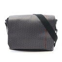 【全品5%OFFクーポン】ダンヒル Dunhill エンジンターン ショルダーバッグ バッグ PVCコーティングキャンバス レザー メンズ ブラック系 / グレー系 【中古】