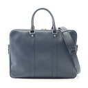 【全品5%OFFクーポン】ルイ・ヴィトン LOUIS VUITTON ポルトドキュマン ヴォワヤージュPM ビジネスバッグ バッグ レザー タイガ メンズ ブルー系 M30639 【中古】