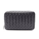 【全品5%OFFクーポン】ボッテガヴェネタ BOTTEGA VENETA イントレチャート ミディアム オーガナイザー セカンドバッグ クラッチバッグ バッグ レザー メンズ ブラック系 765809V2HL08803 【新品】