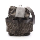 【全品5%OFFクーポン】フェンディ FENDI ストライク ラージ FFジャカード ズッカ リュックサック バックパック バッグ キャンバス レザー メンズ ブラウン系 7VZ056AG0MF19KW 【新品】