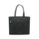 【全品5%OFFクーポン】クリスチャンディオール Christian Dior SAFARI サファリ オブリーク トートバッグ バッグ キャンバス レザー メンズ ブラック系 1ESSH224YKY 【中古】