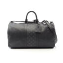 【全品5%OFFクーポン】ルイ・ヴィトン LOUIS VUITTON キーポル バンドリエール 50 ボストンバッグ バッグ レザー PVCコーティングキャンバス タイガラマ メンズ ブラック系 M53763 【中古】