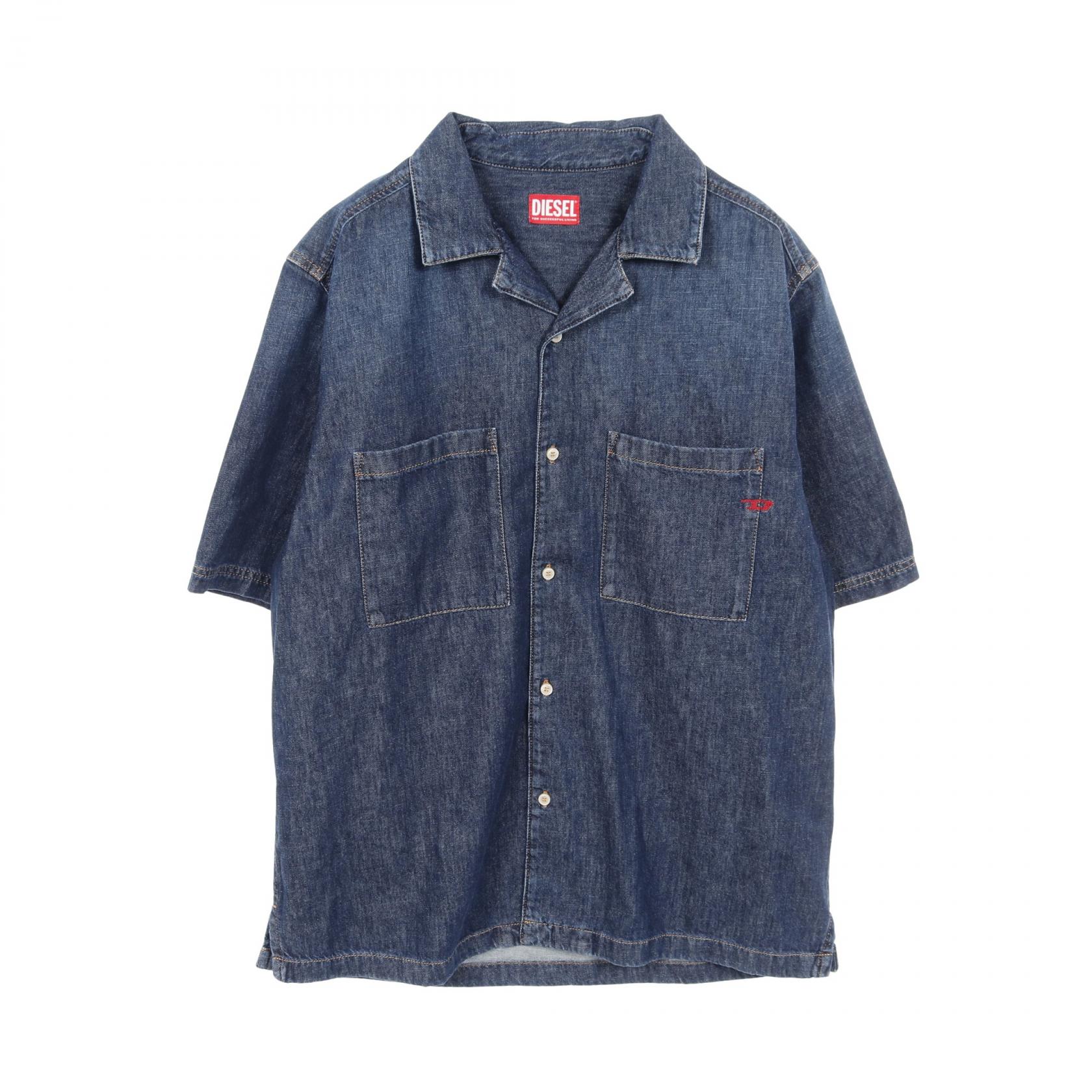 ≪全品5%OFF＆まとめ買い対象≫ディーゼル DIESEL D-PAROSHORT 衣料品 トップス コットン メンズ ネイビー系 【中古】