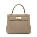 【4万円OFFクーポン対象】エルメス HERMES ケリー25 エトゥープ ハンドバッグ バッグ トゴ トゴ レディース ブラウン系 【中古】