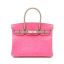 【4万円OFFクーポン対象】エルメス HERMES バーキン30 ローズティリアン エトゥープ ハンドバッグ バッグ オーストリッチ オーストリッチ レディース...