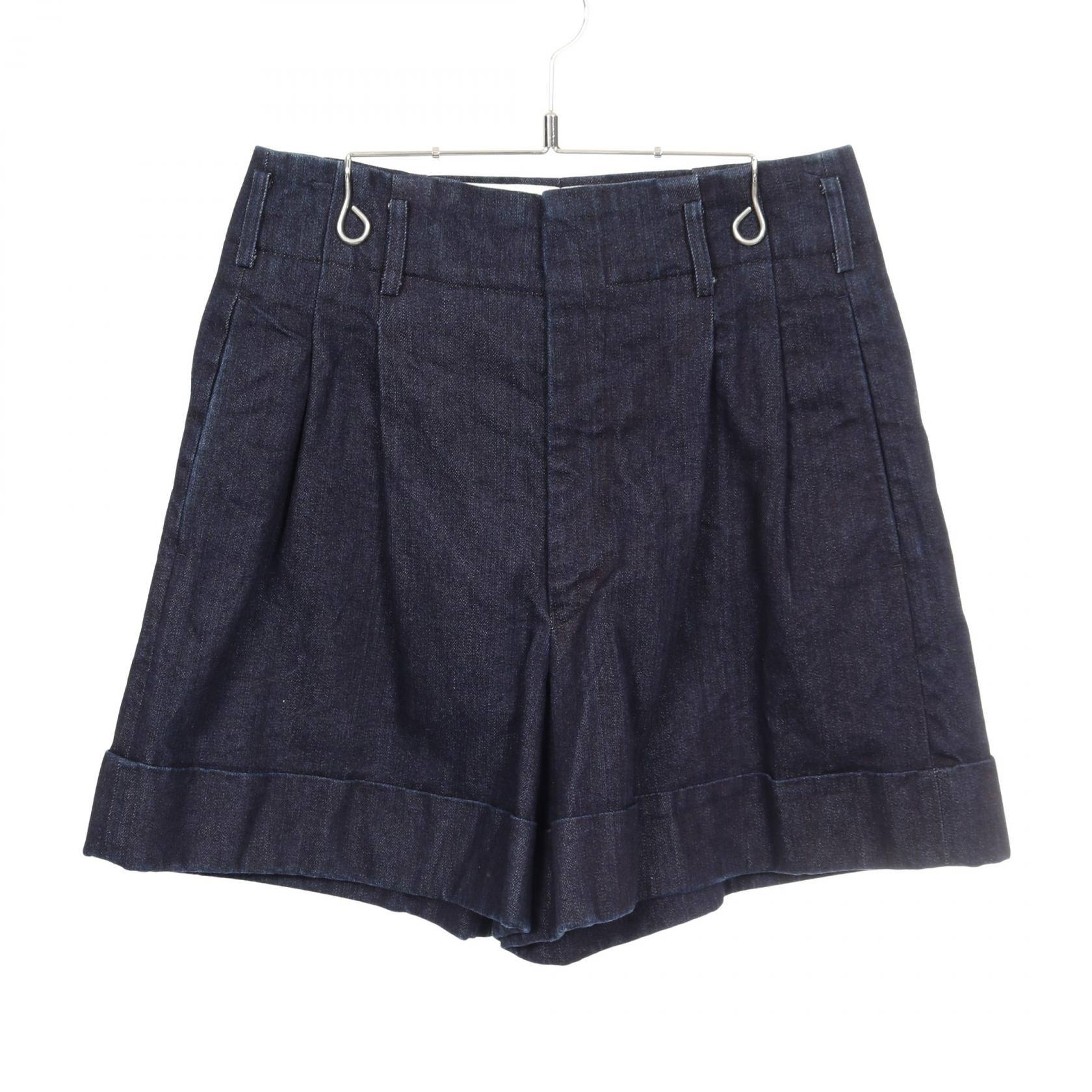 コムデギャルソン COMME des GARCONS ショート デニムパンツ 衣料品 ボトムス シルク コットン レディース ネイビー系 GH-P007 【中古】