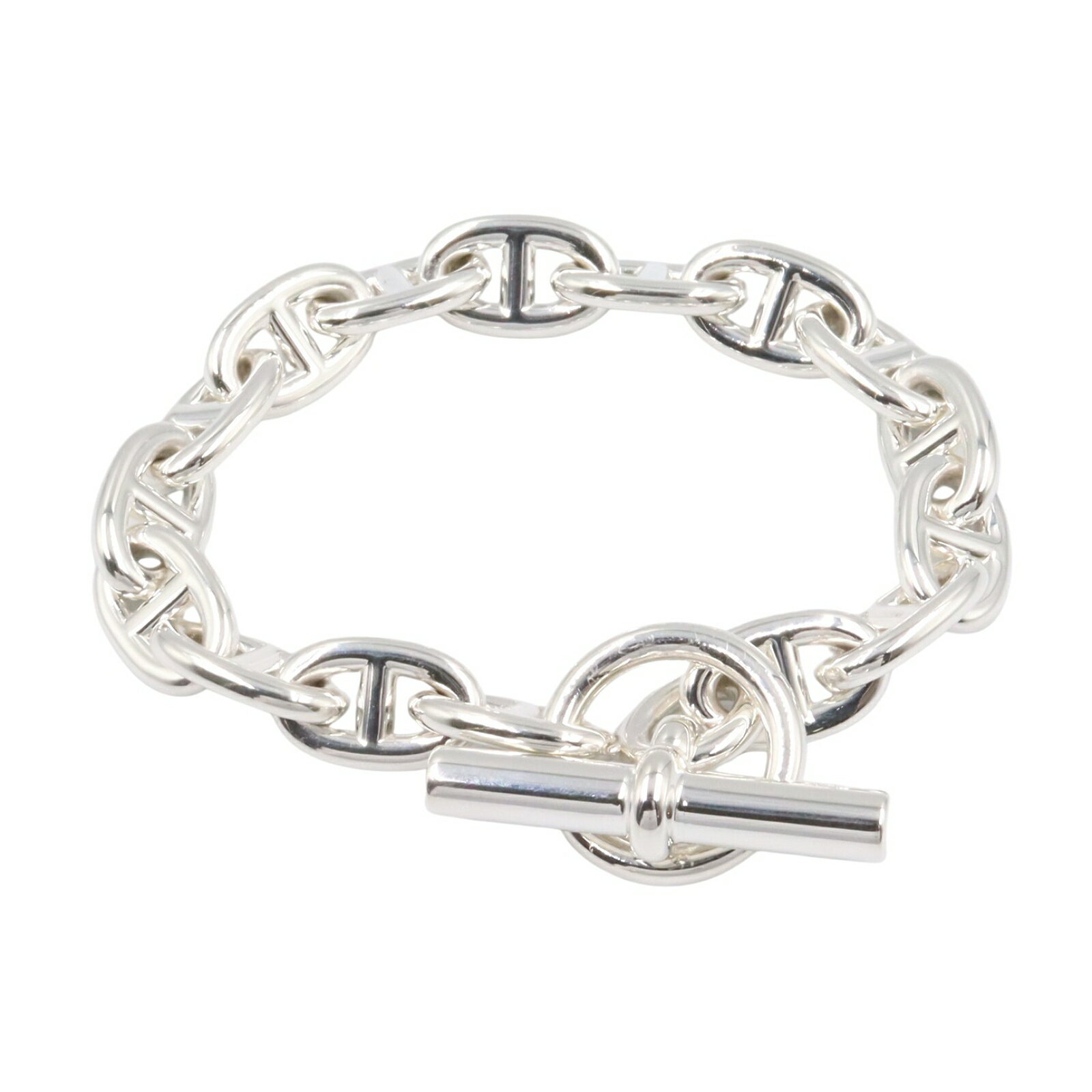 【ポイント5倍～11/18 23:59まで】エルメス HERMES シェーヌダンクル MM 16コマ ブレスレット ブレスレット アクセサリー シルバー925 メンズ レディース シルバー系 【中古】