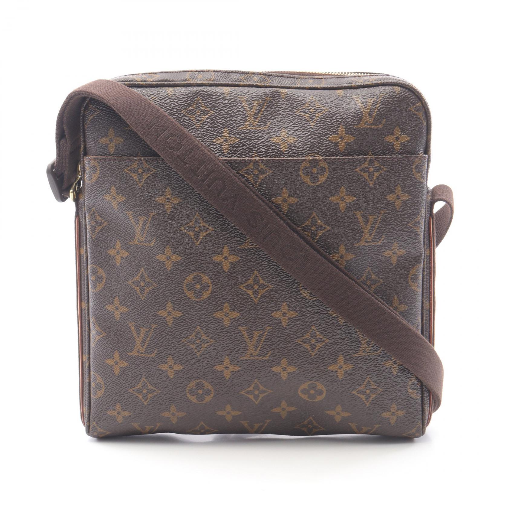 ルイ・ヴィトン LOUIS VUITTON トロター ボブール モノグラム ショルダーバッグ バッグ PVCコーティングキャンバス レザー メンズ レディース ブラウン系 M97037 【中古】