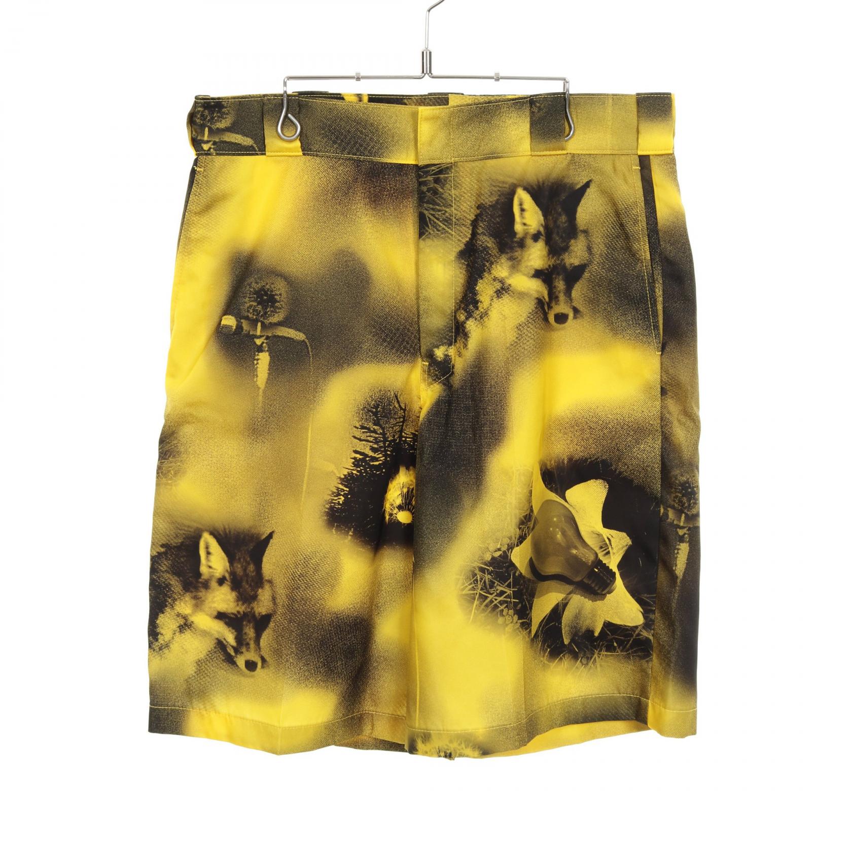 ≪全品5%OFF＆まとめ買い対象≫プラダ PRADA Re-Nylon バミューダショーツ パンツ 衣料品 ボトムス ナイロン メンズ イエロー系 / ブラック系 SPG32 【中古】