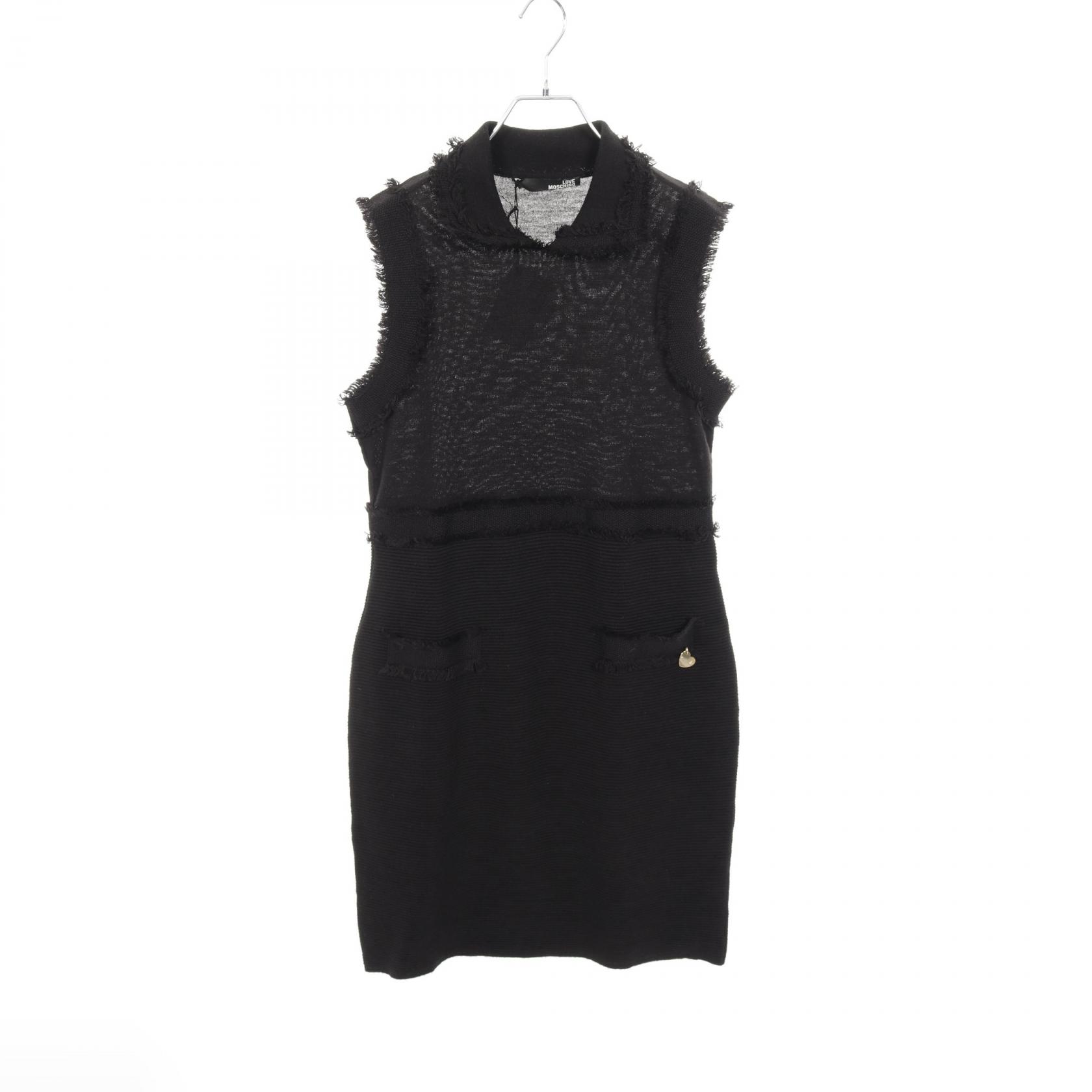 ラブモスキーノ LOVE MOSCHINO ワンピース 衣料品 トップス ウール アクリル レディース ブラック系 【中古】