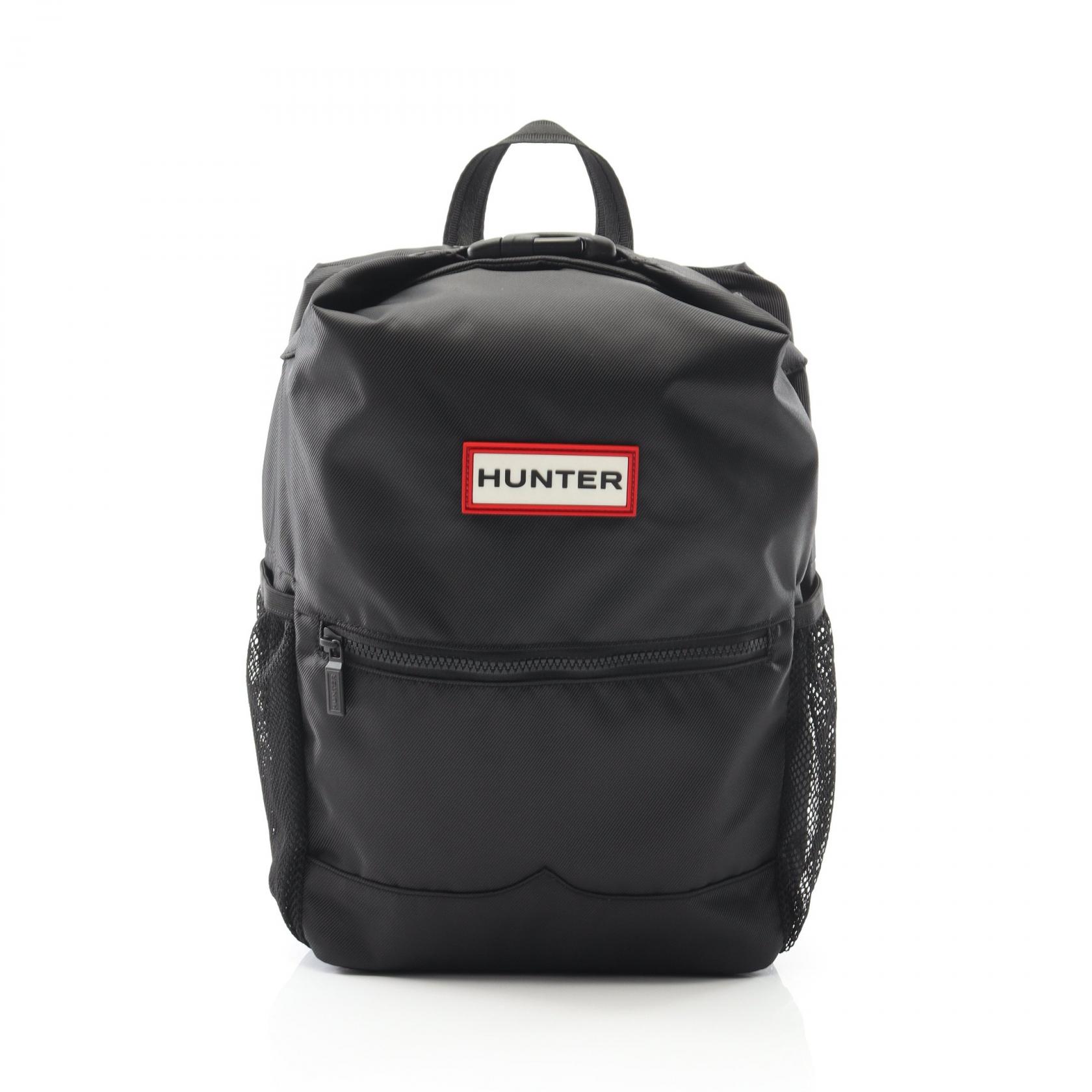 ≪全品5%OFF＆まとめ買い対象≫ハンター HUNTER トップクリップ ミディアム リュックサック バックパック バッグ ポリエステル メンズ レディース ブラック系 UBB7115KBM-BLK 【新品】