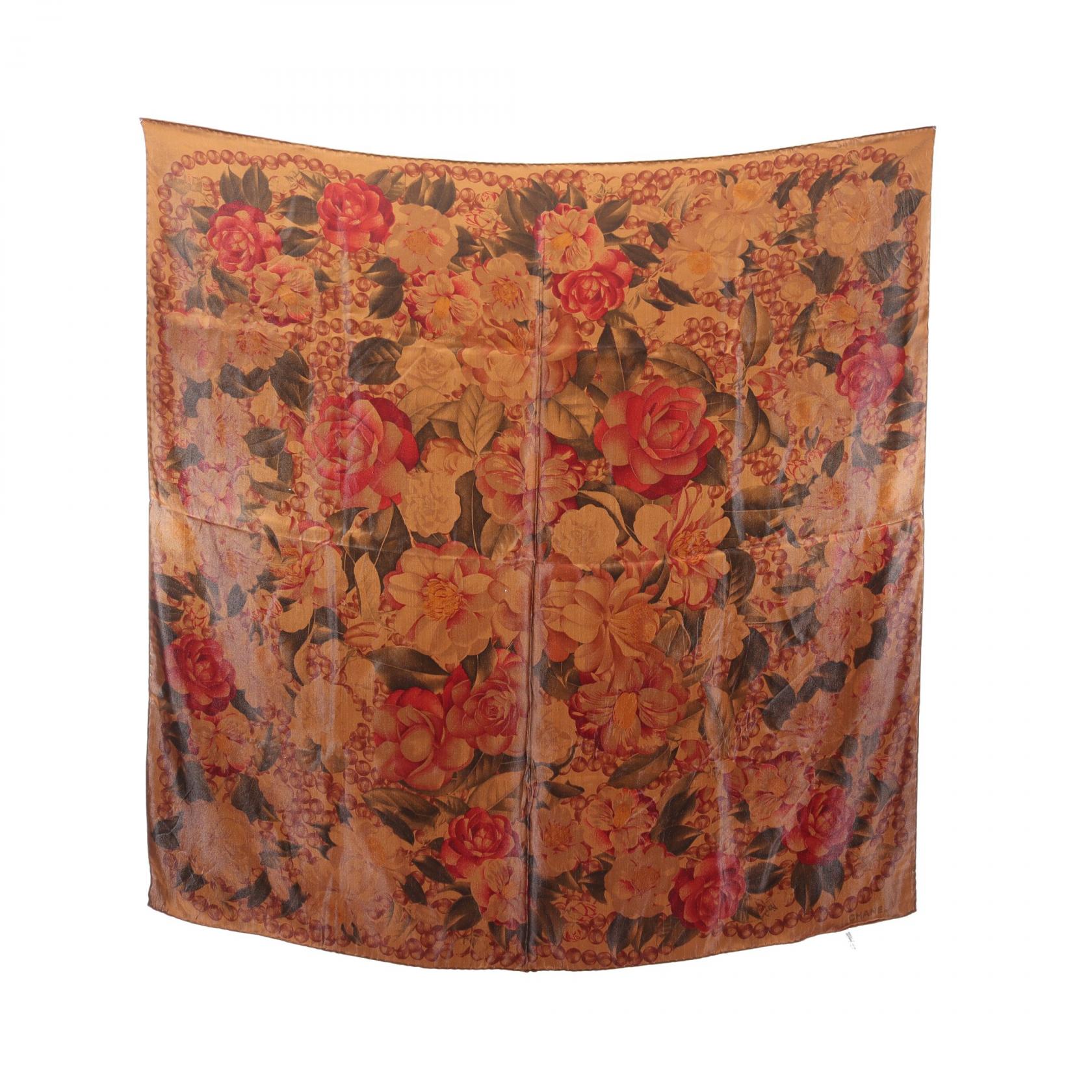 ≪全品5%OFF＆まとめ買い対象≫シャネル CHANEL スカーフ 衣料品 シルク レディース ブラウン系 / マルチ..