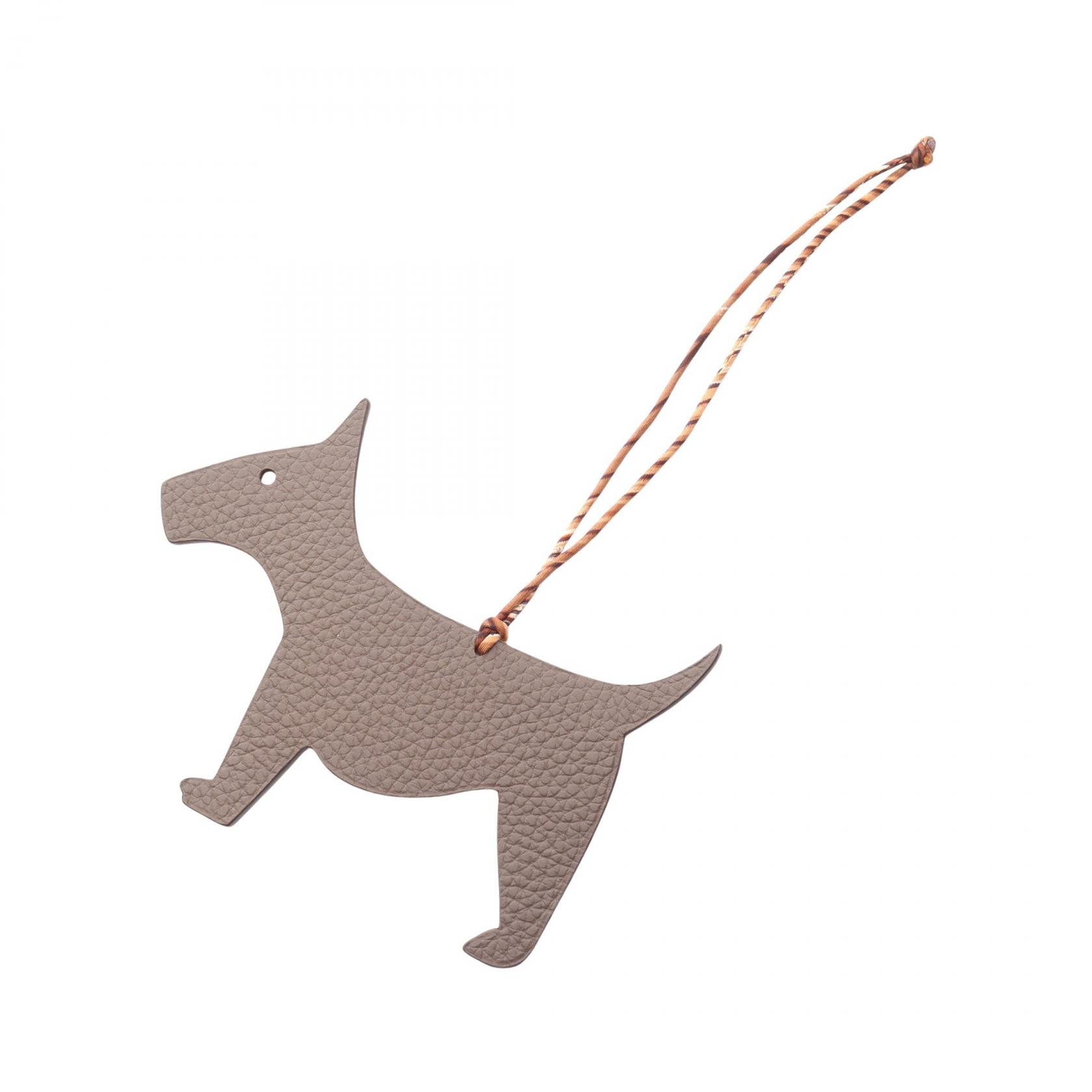 ≪全品5%OFF＆まとめ買い対象≫エルメス HERMES プティアッシュ ドッグ チャーム アクセサリー シルク レ..