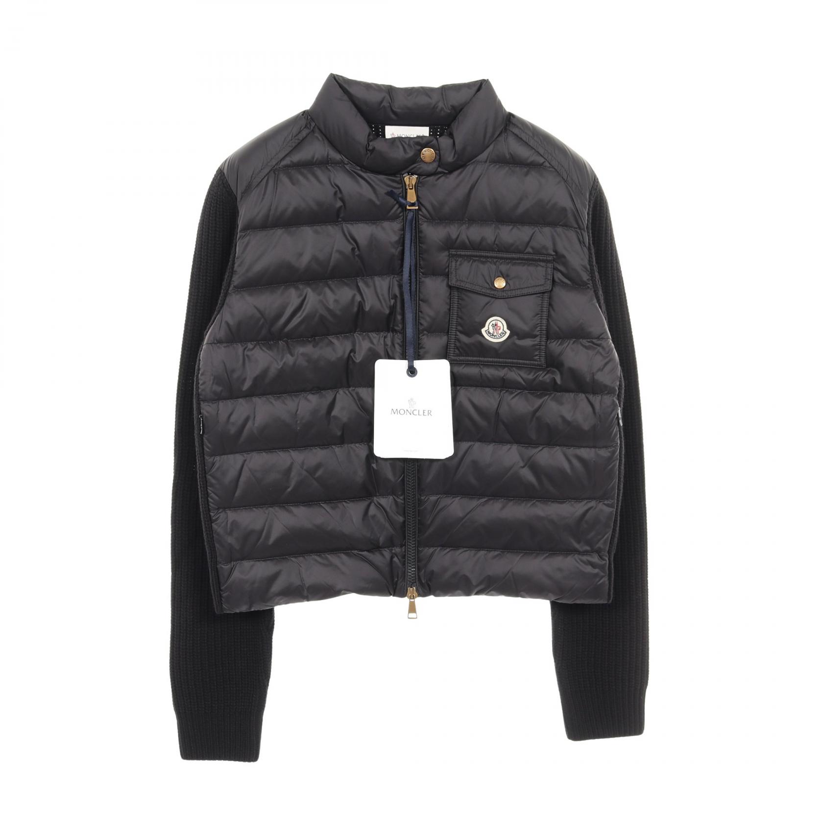 ≪全品5%OFF＆まとめ買い対象≫モンクレール MONCLER カーディガン ダウンジャケット 衣料品 アウター ウール ポリエステル レディース ブラック系 9B00028M4281999M 【新品】