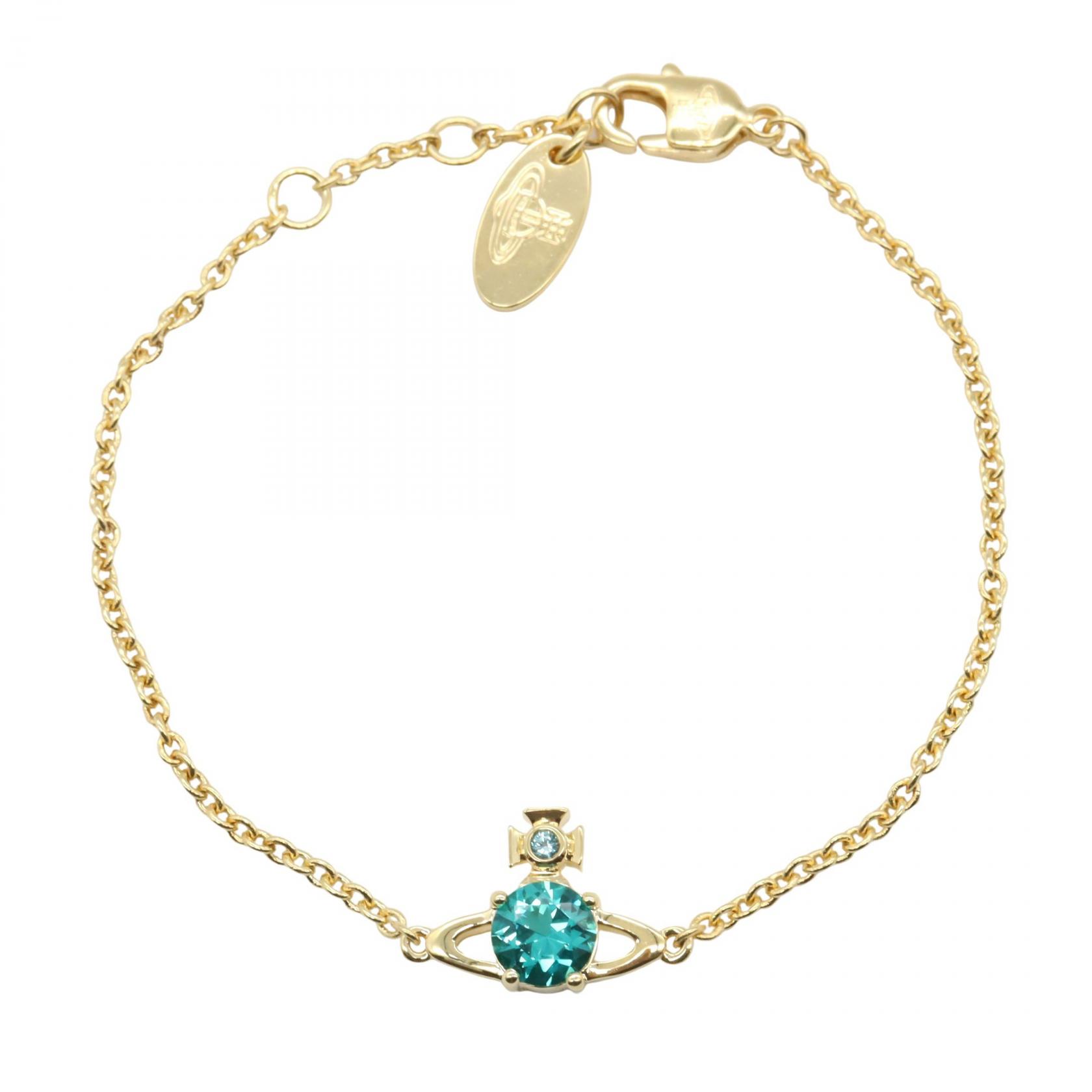 【ポイント5倍～11/18 23:59まで】ヴィヴィアンウエストウッド Vivienne Westwood レイナ スモール ブレスレット ブレスレット アクセサリー 真鍮 メンズ レディース ゴールド系 / グリーン系 61020056/02R702 【新品】