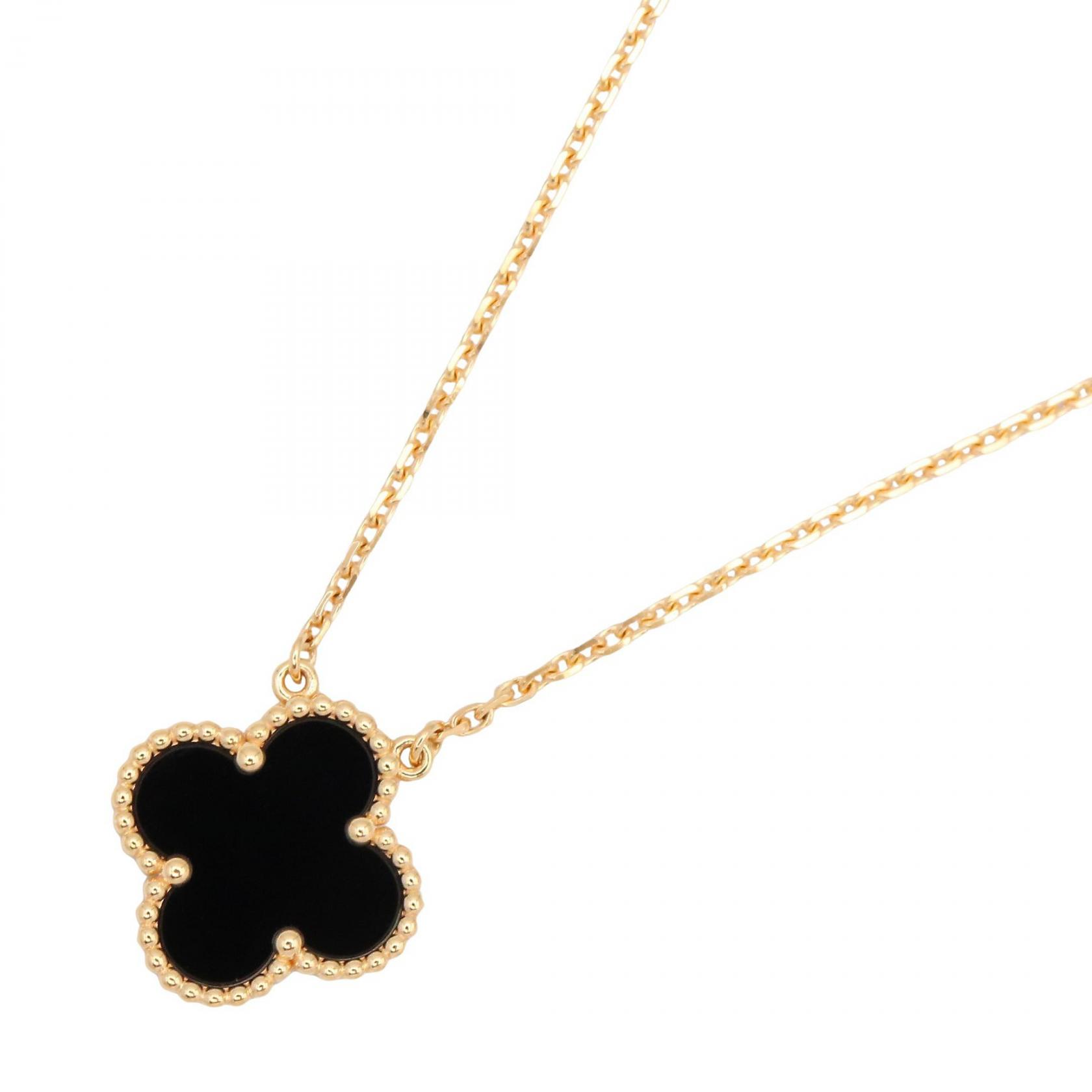 ヴァンクリーフ＆アーペル Van Cleef & Arpels ヴィンテージアルハンブラ ネックレス オニキス ネックレス ジュエリー K18（イエローゴールド） オニキス レディース ブラック系 / ゴールド系 VCARA45800 【中古】