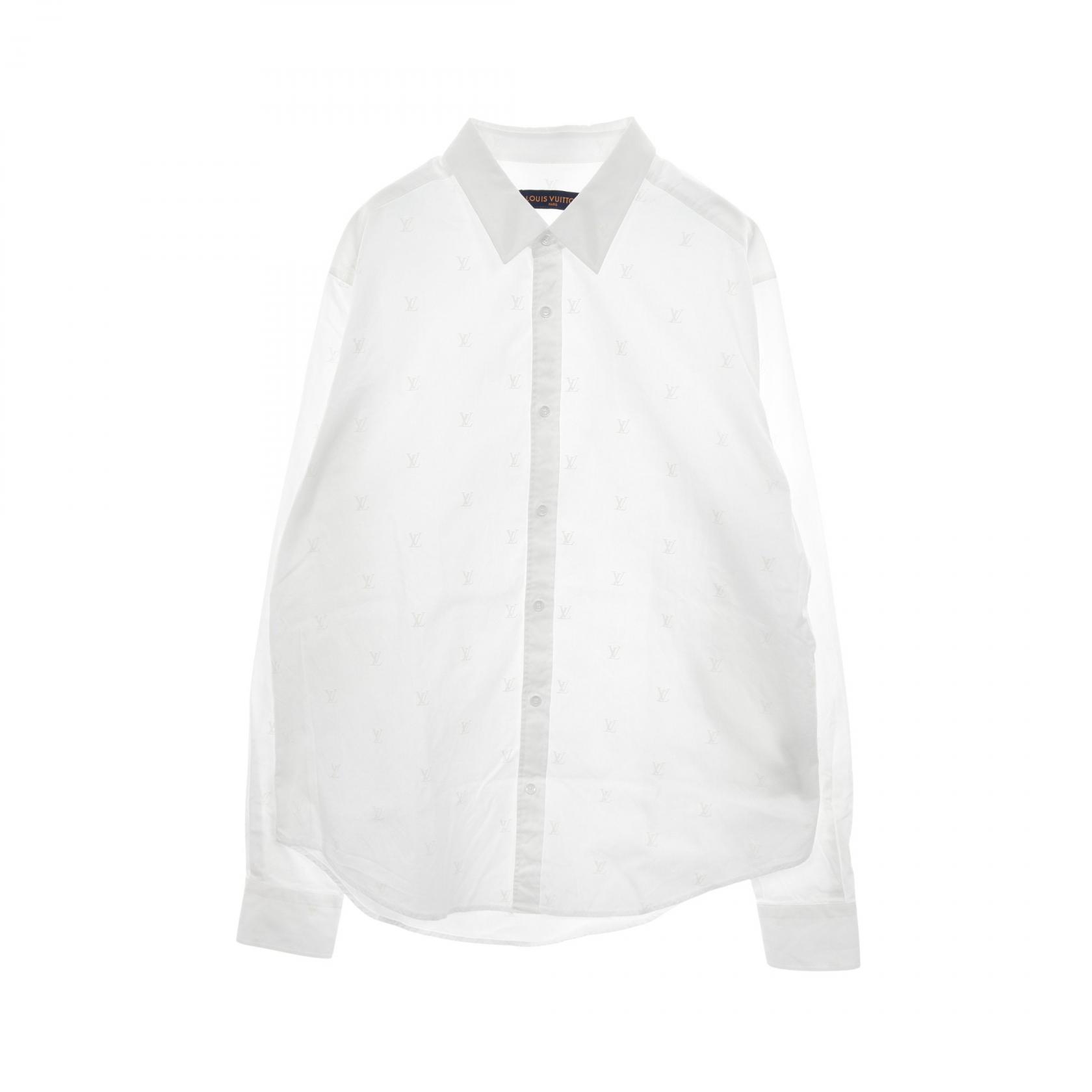 ≪全品5%OFF＆まとめ買い対象≫ルイ・ヴィトン LOUIS VUITTON LVブラゾン 衣料品 トップス コットン メンズ ホワイト系 【中古】