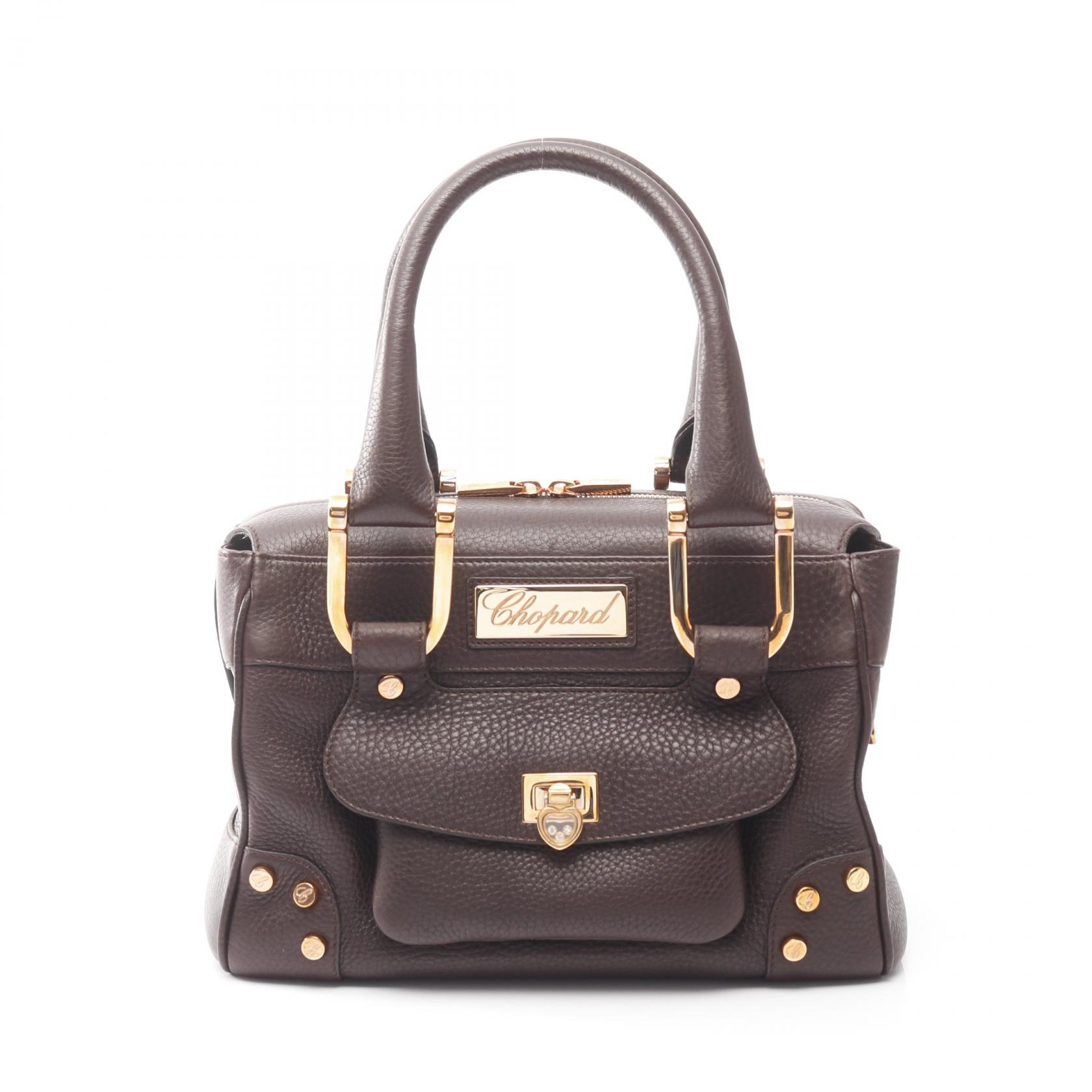 ショパール Chopard ハンドバッグ バッグ レザー レディース ブラウン系 【中古】