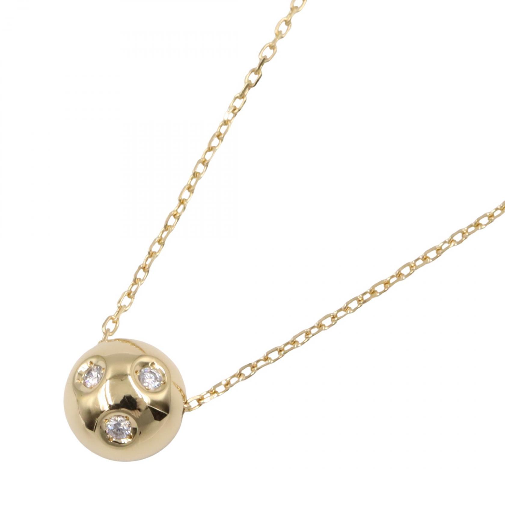 ミキモト MIKIMOTO ダイヤ ネックレス ネックレス ジュエリー K18（イエローゴールド） ダイヤモンド レディース ゴールド系 / クリア系 【中古】