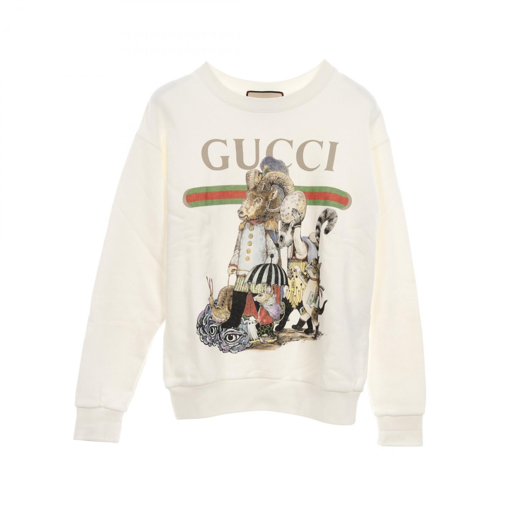 グッチ GUCCI GUCCI × ヒグチユウコ JAPAN EXCLUSIVE スウェット 衣料品 トップス コットン メンズ レディース ホワイト系 / マルチカラー 【中古】のサムネイル
