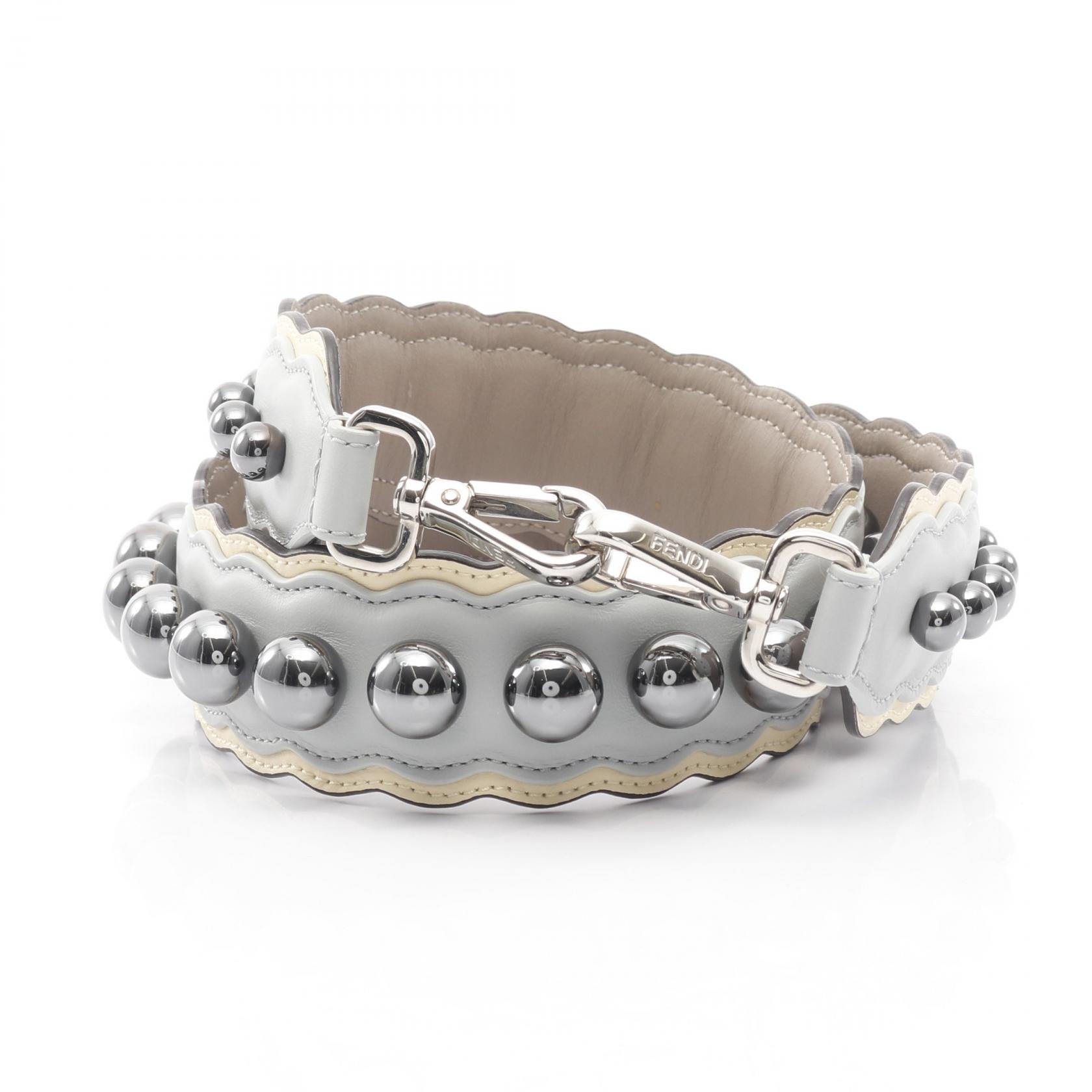 フェンディ FENDI ストラップ ユー ショルダーストラップ アクセサリー レザー レディース グリーン系 ..