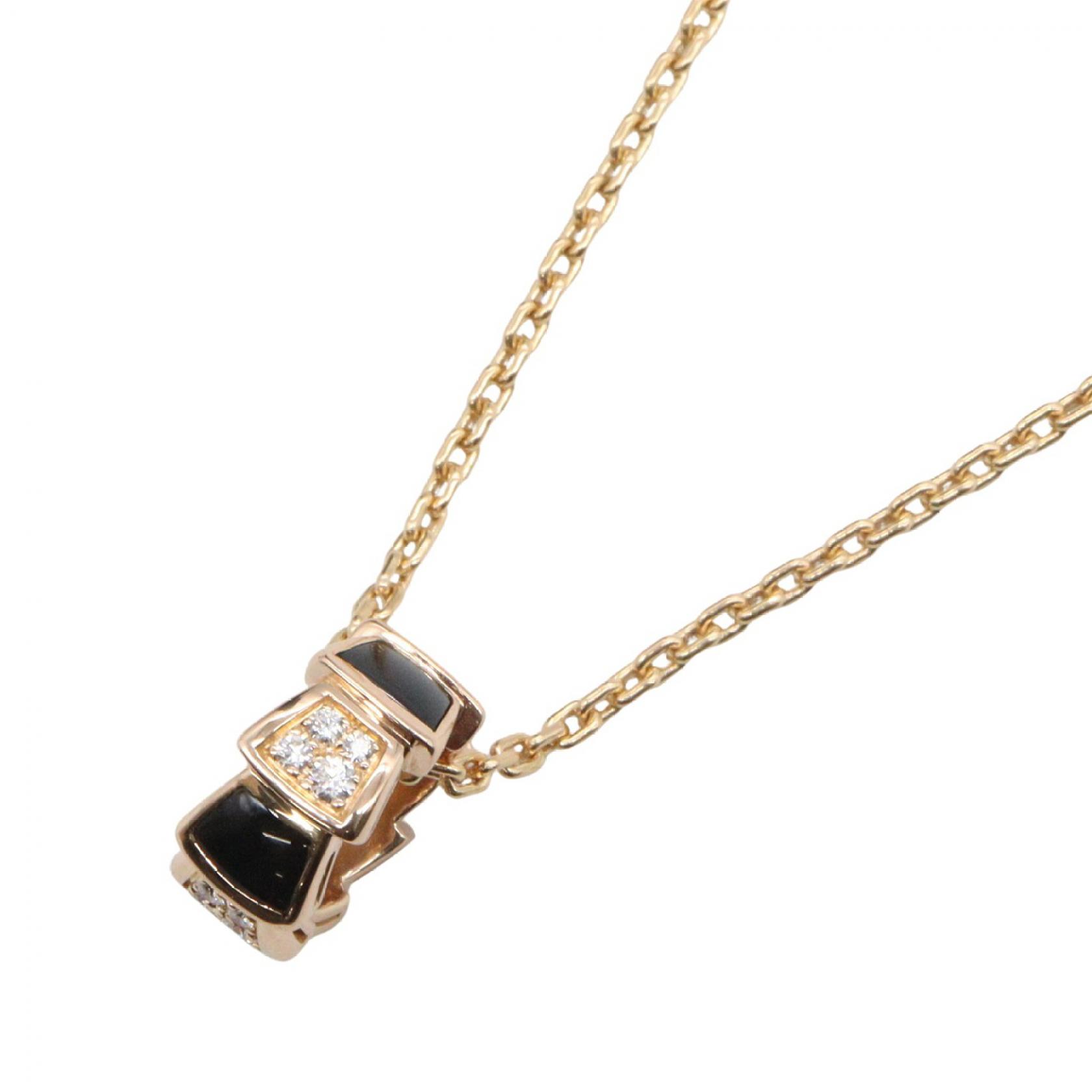 ブルガリ BVLGARI セルペンティ オニキス ダイヤ ネックレス ネックレス ジュエリー K18PG（ピンクゴールド） ダイヤモンド オニキス レディース ゴールド系 / クリア系 / ブラック系