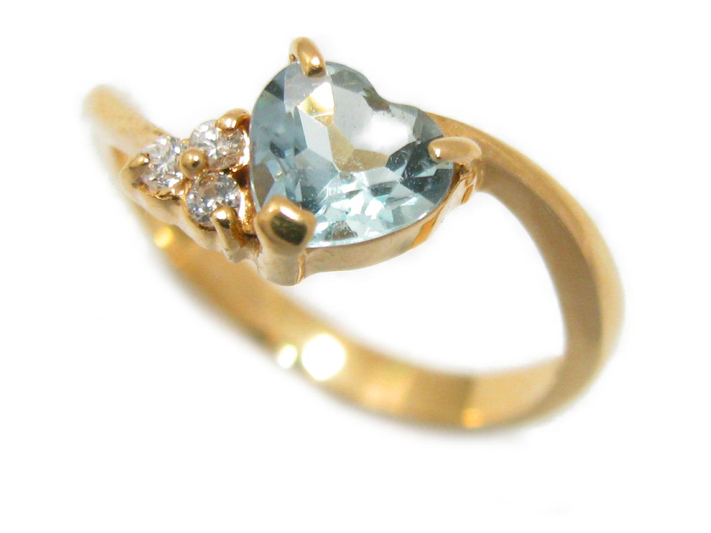 【中古】ジュエリー アクアマリン リング 指輪 11号 貴金属 宝石 レディース K18YG (750) イエローゴールド (0.56ct)  ダイヤモンド (0.05ct) | JEWELRY BRANDOFF ブランドオフ アクセサリー | BRANDOFF TOKYO