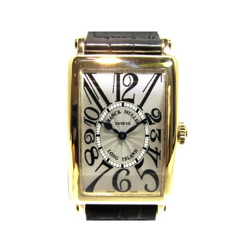 【中古】フランク・ミュラー ロングアイランド 腕時計 ウォッチ 時計 メンズ K18YG(750）イエローゴールドxレザーベルト ブラックxゴールド (952QZ)