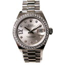 【中古】ロレックス デイトジャスト ダイヤモンドベゼル 腕時計 ウォッチ 時計 レディース プラチナ x ダイヤモンド (279136) | ROLEX BRANDOFF ブランドオフ ブランド ブランド時計 ブランド腕時計