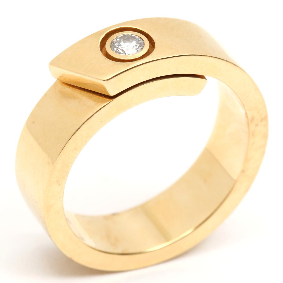 カルティエ アニバーサリー リング 指輪 ダイヤモンド ブランドジュエリー レディース K18YG (750) イエローゴールド x (1P) 【中古】 | Cartier BRANDOFF ブランドオフ ブランド ジュエリー アクセサリーのサムネイル