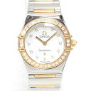 【中古】 オメガ コンステレーション マイチョイス ミニ 腕時計 ウォッチ 時計 レディース ステンレススチール (SS) xK18YG (750) イエローゴールドxダイヤモンド (1365.75.00) | OMEGA BRANDOFF ブランドオフ ブランド ブランド時計 ブランド腕時計