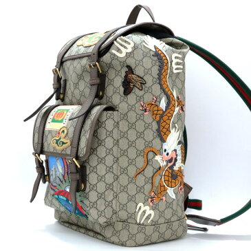 グッチ GG スプリーム リュックサック バックパック バッグ メンズ GGスプリーム ベージュ (47386) 【中古】 | GUCCI BRANDOFF ブランドオフ レディース ブランド ブランドバッグ バック リュック 学校