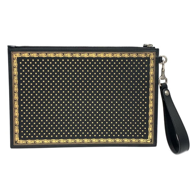 グッチ クラッチバッグ セガ バッグ メンズ レディース レザー ブラックxゴールド Gucci Brandoff ブラン グッチ クラッチバッグ セガ バッグ メンズ レディース レザー ブラックxゴールド Gucci Brandoff ブラン