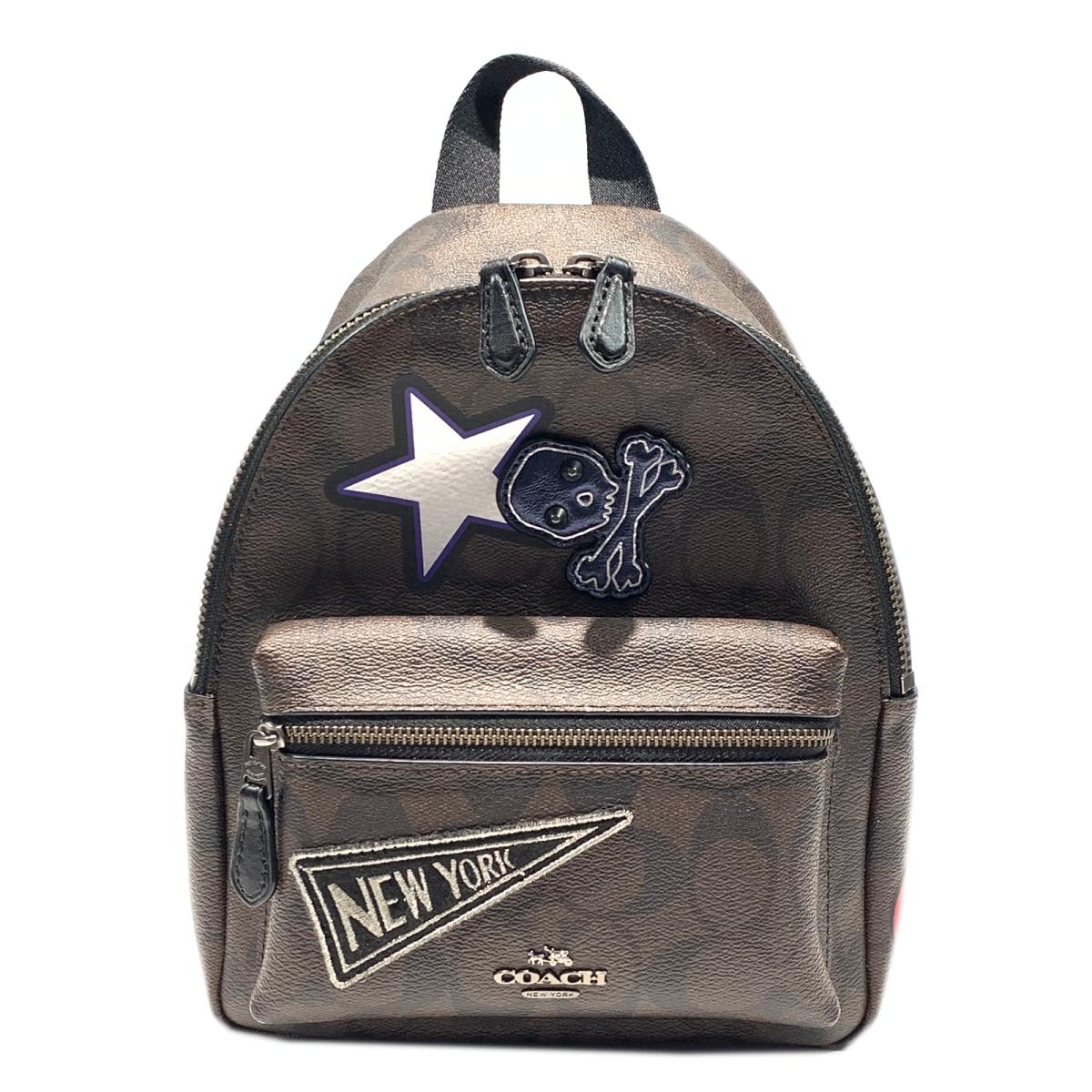 コーチ リュックサック バックパック バッグ メンズ レディース レザー ブラウンxブラック 【中古】 | COACH BRANDOFF ブランドオフ ブランド ブランドバッグ バック リュック 学校のサムネイル