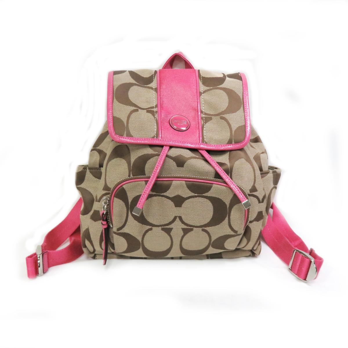 コーチ リュックサック バッグ レディース キャンバス ベージュ | COACH BRANDOFF ブランドオフ ブランド ブランドバッグ バック バックパック リュック 学校のサムネイル