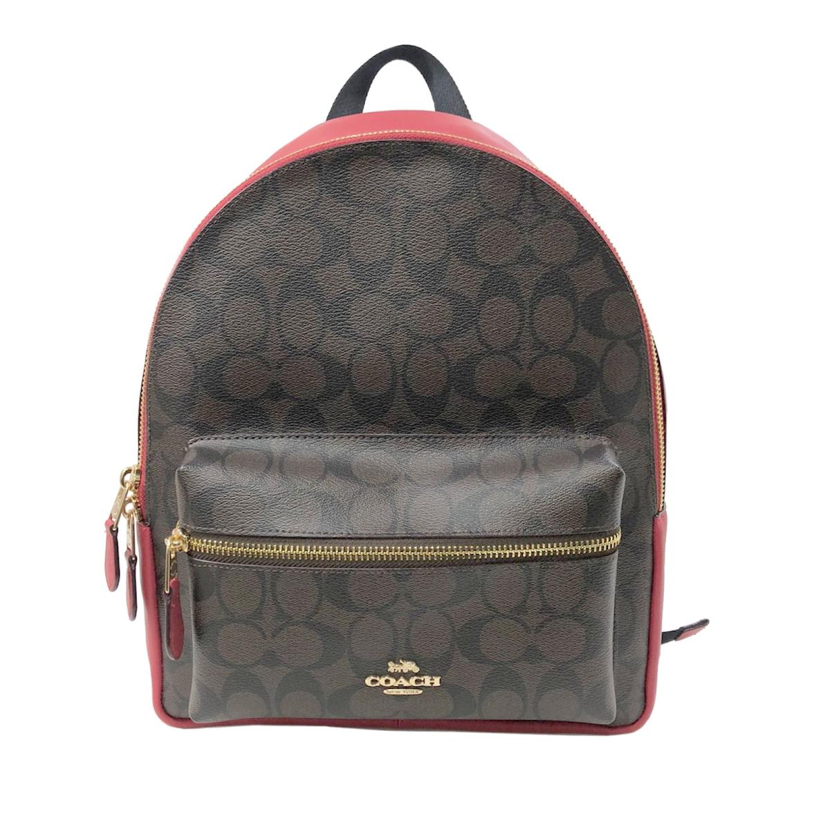 コーチ リュックサック バックパック バッグ レディース コーティングキャンバス ブラウンレッド (F32200) 【中古】 | COACH BRANDOFF ブランドオフ ブランド ブランドバッグ バック リュック 学校のサムネイル