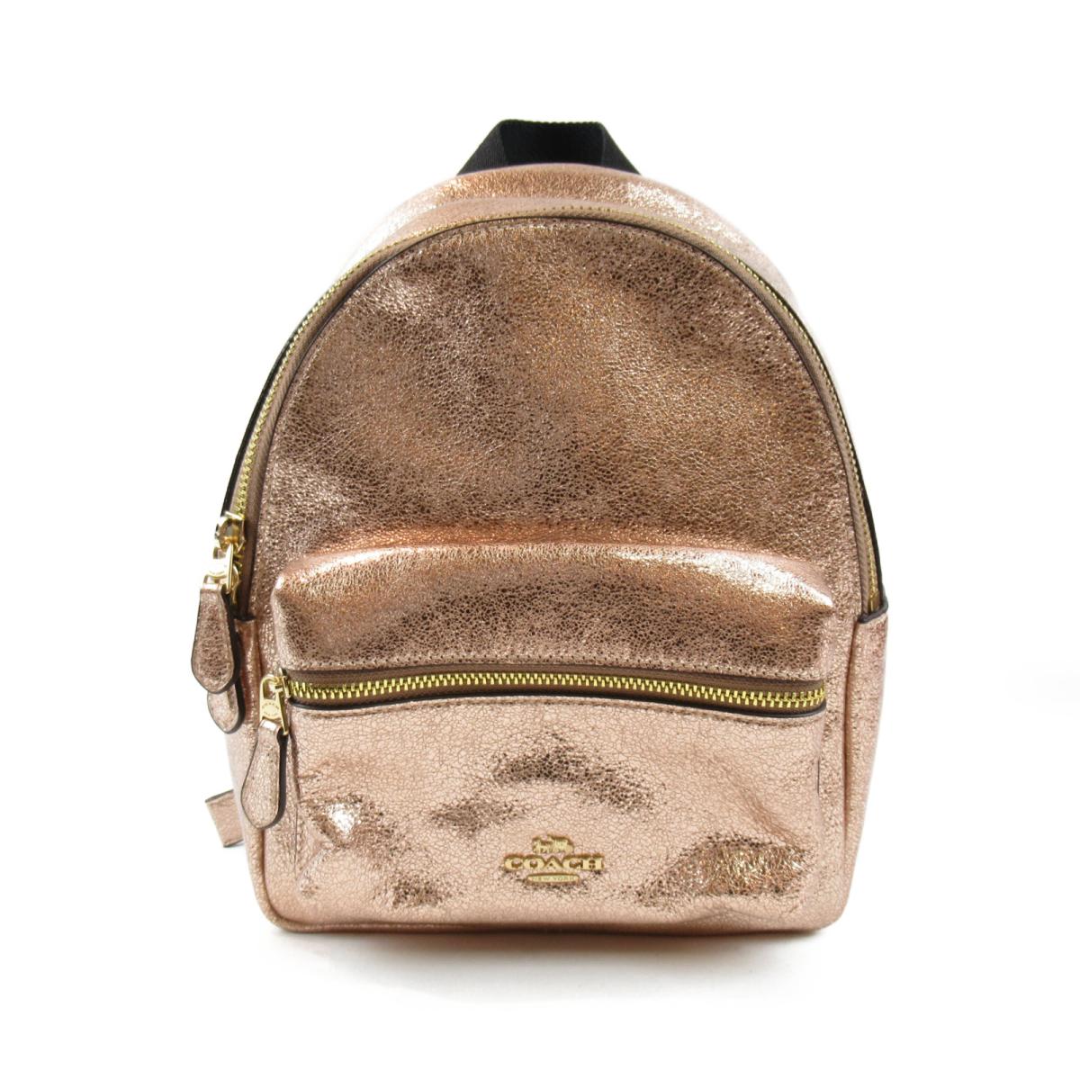コーチ ミニリュックサック バッグ レディース レザー ピンクゴールド (F35238) 【中古】 | COACH BRANDOFF ブランドオフ ブランド ブランドバッグ バック バックパック リュック リュックサック 学校のサムネイル