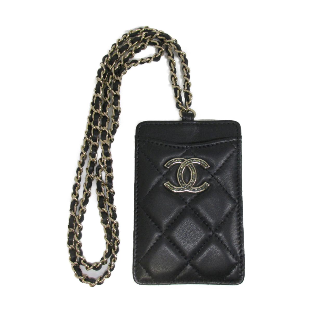 シャネル カードホルダー 財布 レディース ラムスキン ブラック 【中古】 | CHANEL BRANDOFF ブランドオフ ブランド ブランド雑貨 小物 雑貨 キーホルダー キーケース