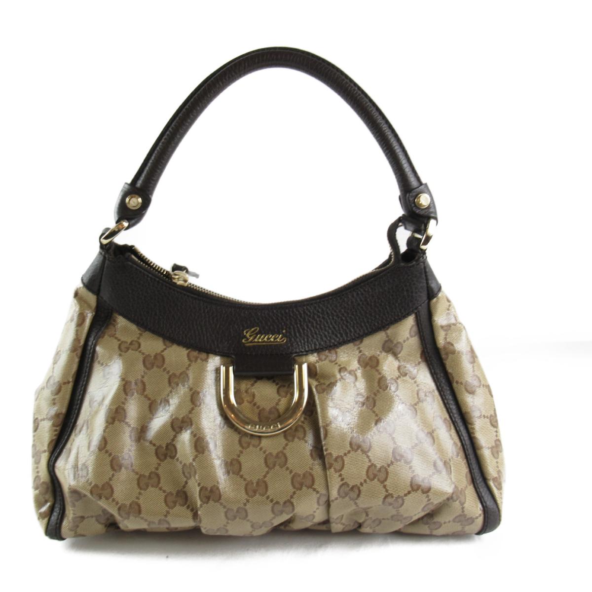 グッチ ワンショルダーバッグ バッグ レディース コーティングキャンバス (PVC) xレザー ブラウン x ベージュ (265692 493075) 【中古】 | GUCCI BRANDOFF ブランドオフ ブランド ブランドバッグ バック ショルダーバッグ ショルダーバック ショルダー 肩掛けのサムネイル