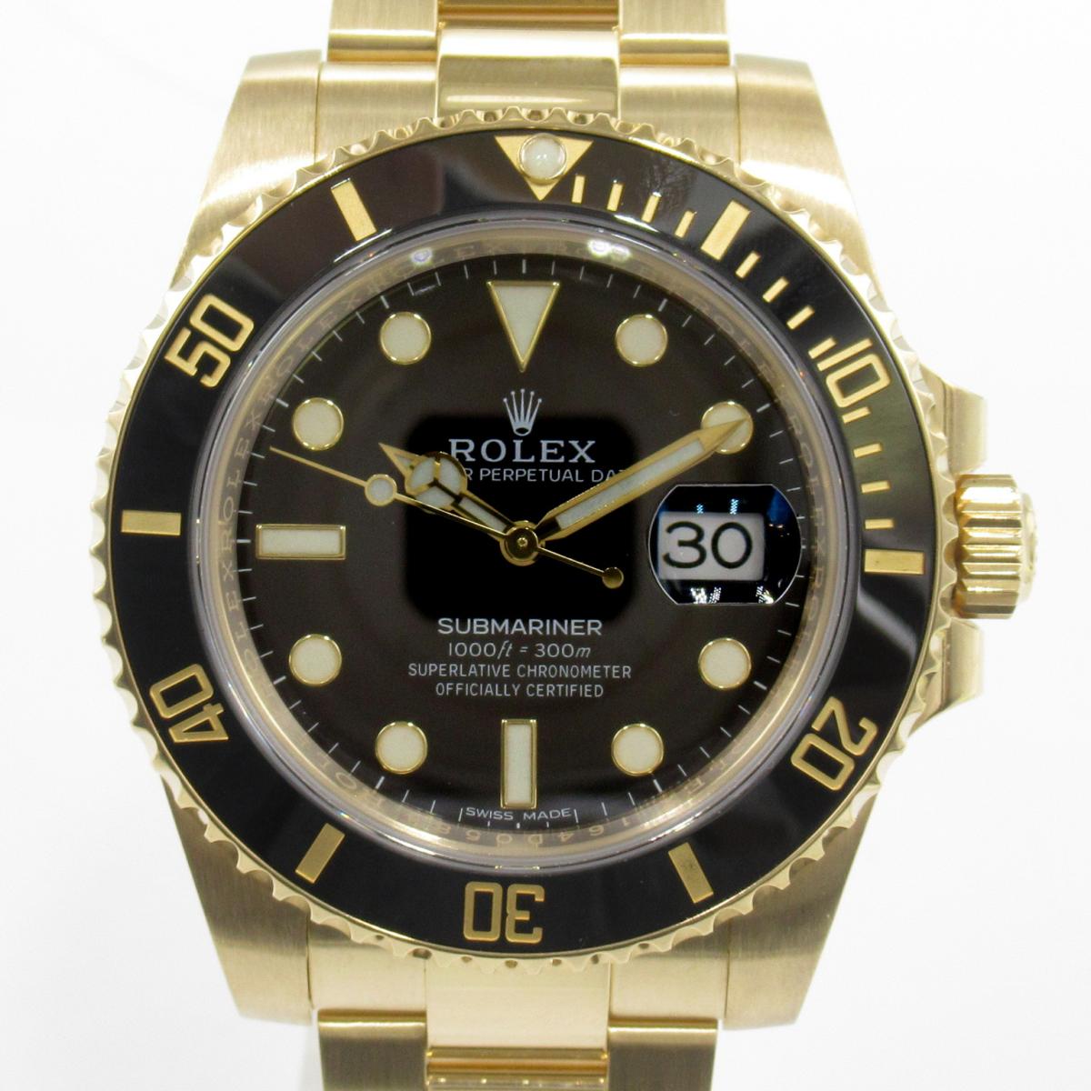 ロレックス サブマリーナ ウォッチ 腕時計 時計 メンズ K18YG (750) イエローゴールド ゴールド (116618LN ランダム番) 【中古】 | ROLEX BRANDOFF ブランドオフ ブランド ブランド時計 ブランド腕時計