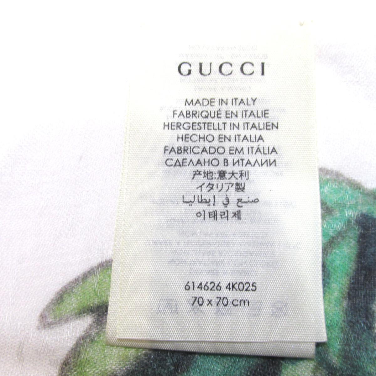 【楽天市場】グッチ ヒグチユウコ スカーフ 衣料品 レディース レーヨン × シルク ホワイト マルチ 【中古】 | GUCCI